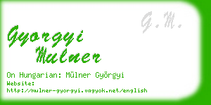 gyorgyi mulner business card