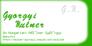 gyorgyi mulner business card